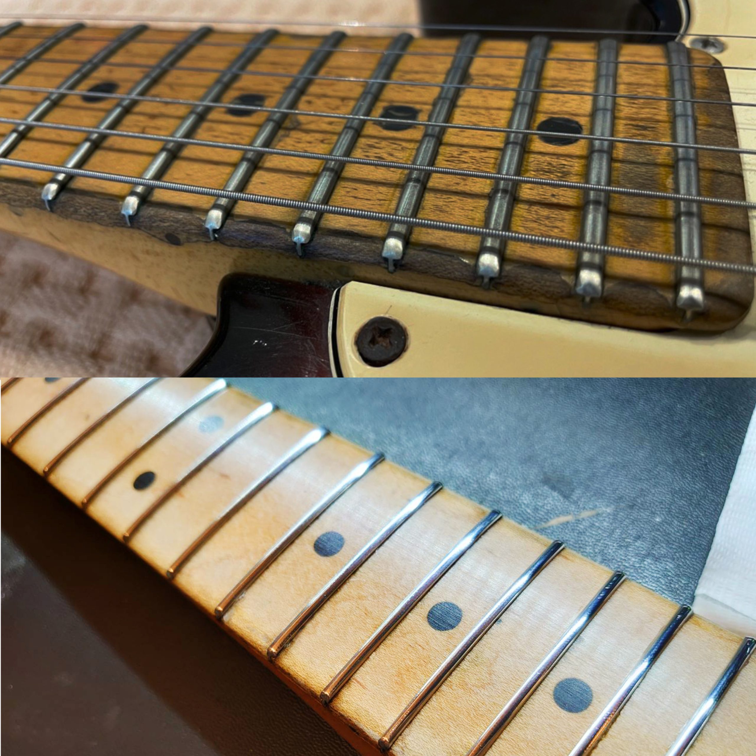 【維修】Fender Telecaster｜更換銅條+指板整平